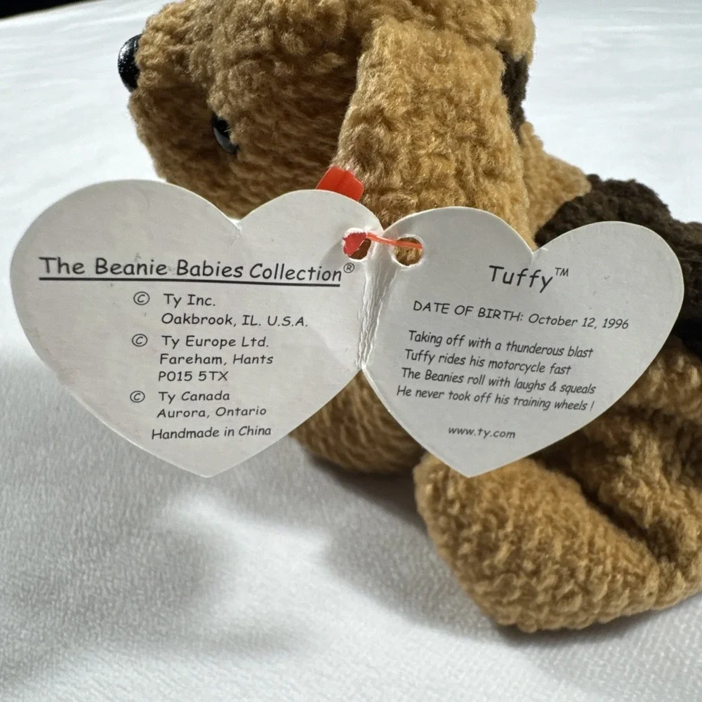 TY Beanie Baby‎ TUFFY Plush Stuffed Animal Toy Retired Birthday 1996
